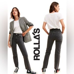 ROLLA'S Gray Straight Leg Jeans
